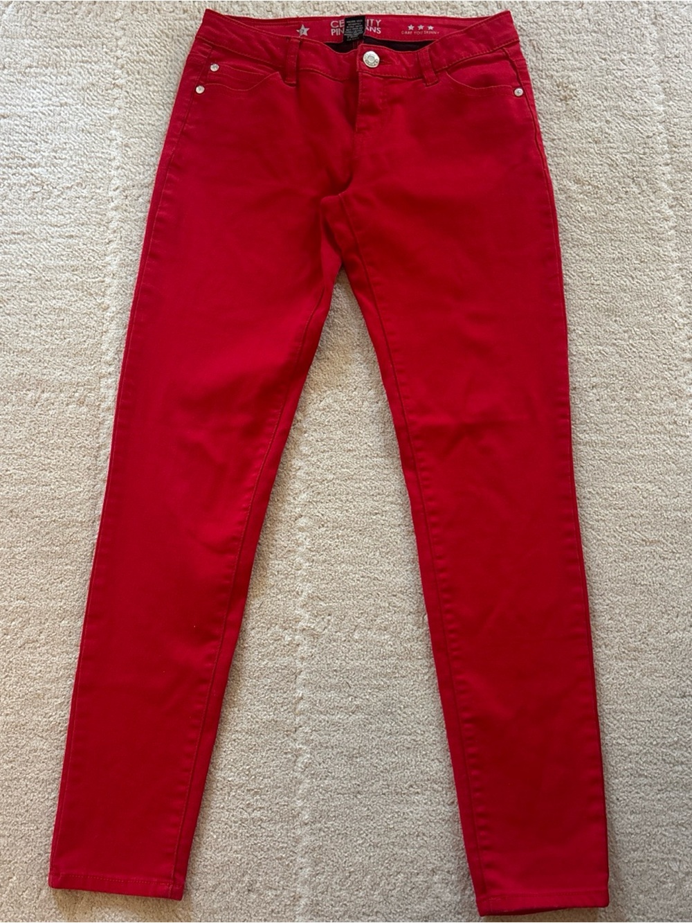 Red Skinny Jeans - Celebrity Pink